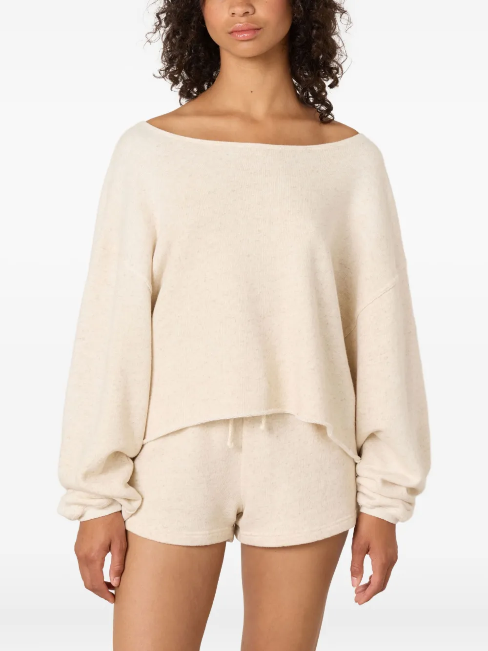 American Vintage Itonay sweater met boothals Beige