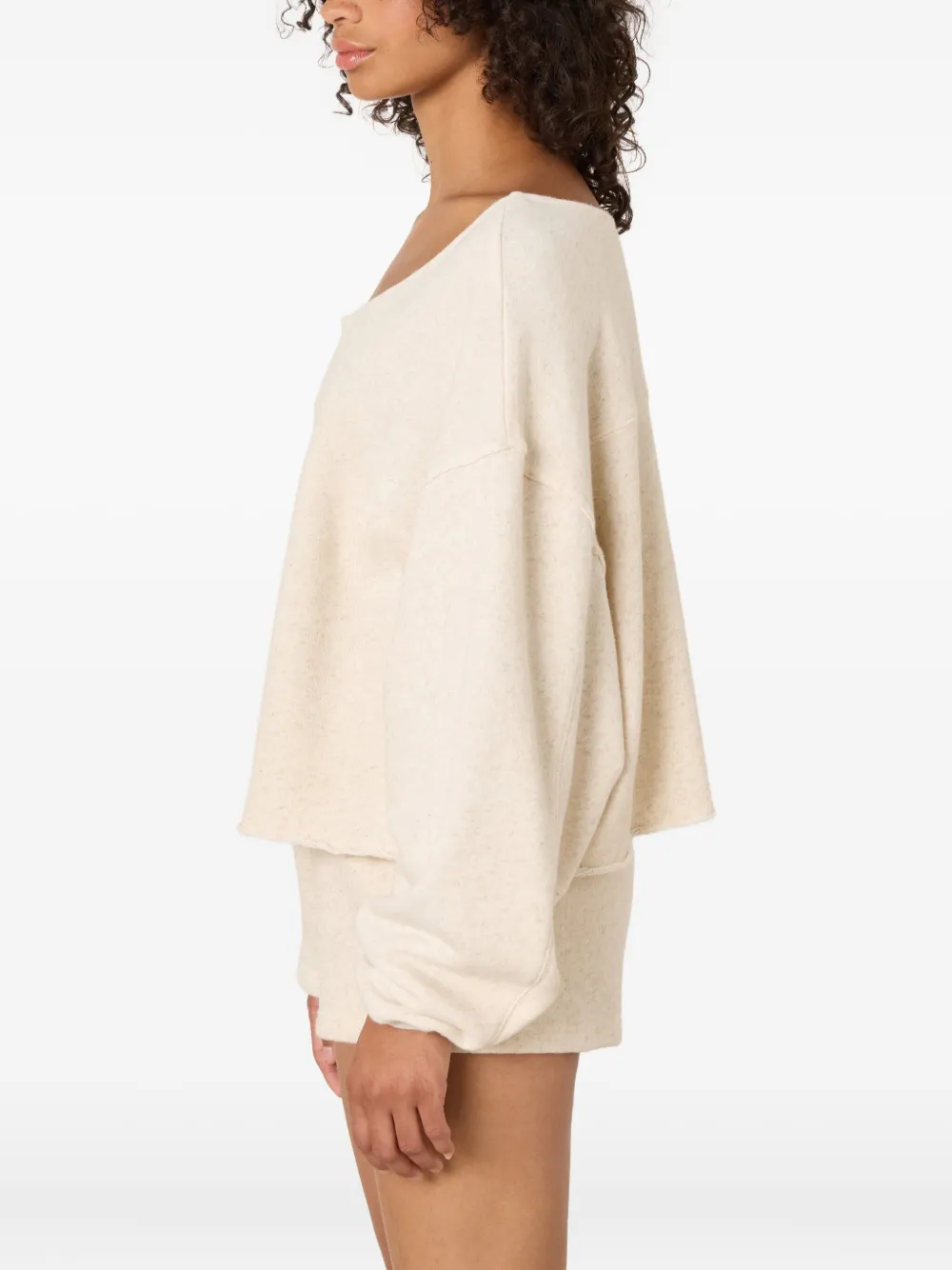 American Vintage Itonay sweater met boothals Beige