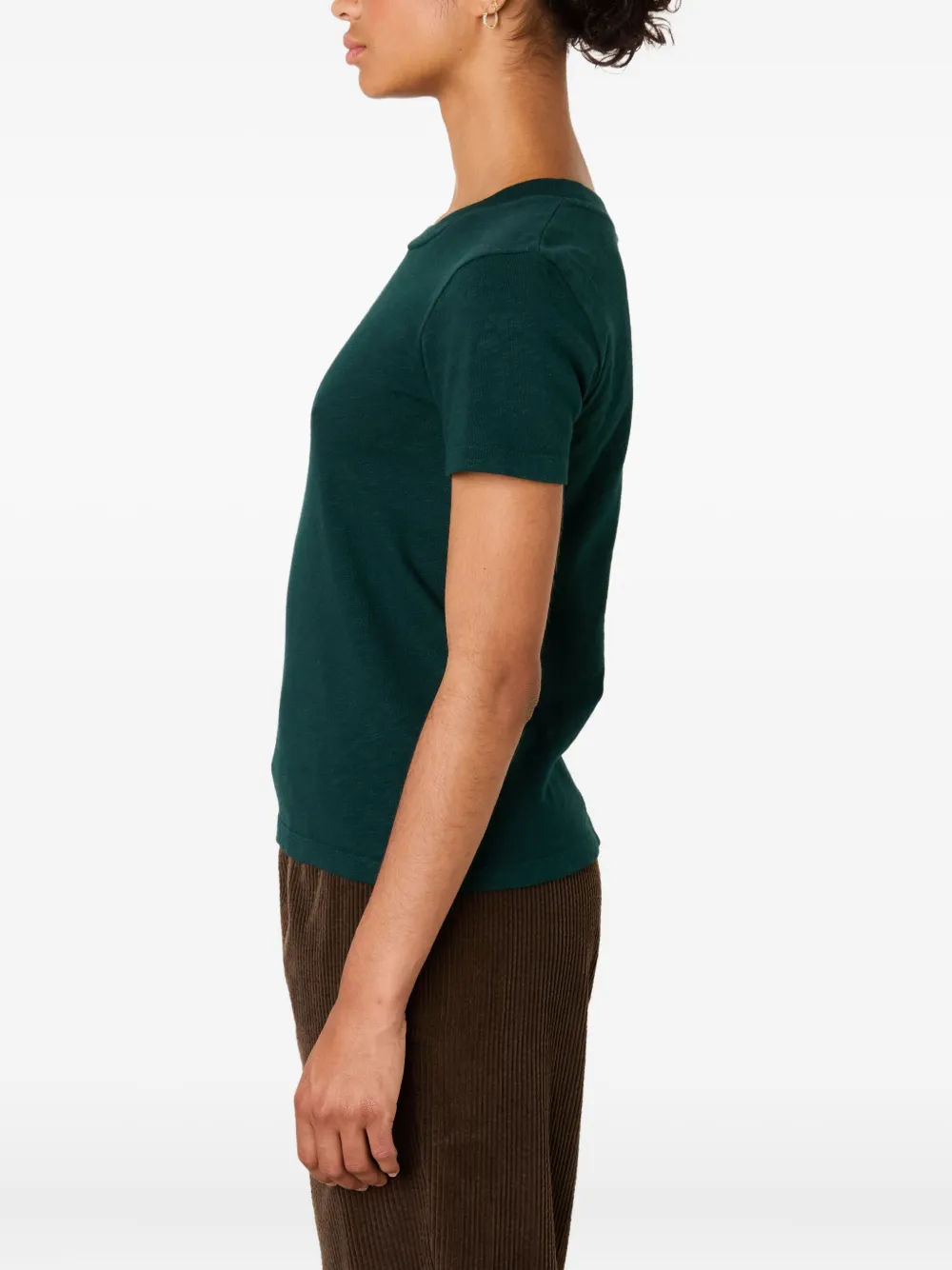 American Vintage Textured Sonoma T-shirt In Green