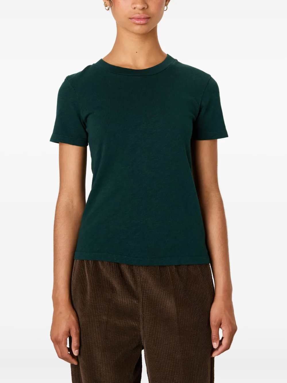 American Vintage Textured Sonoma T-shirt In Green