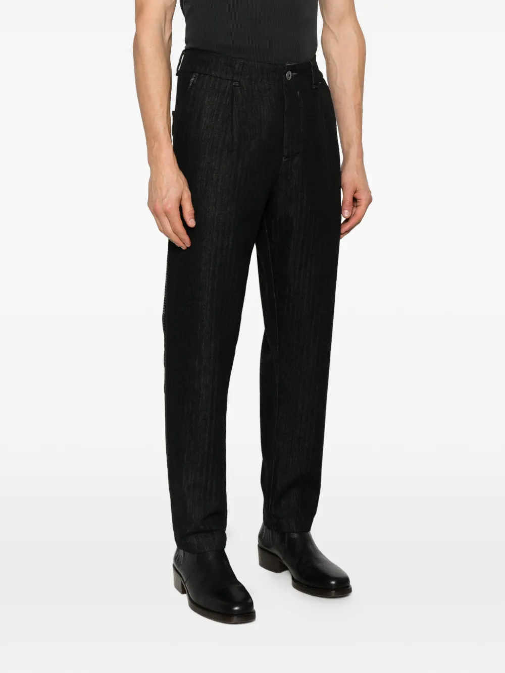 Transit Hose katoenen broek Zwart