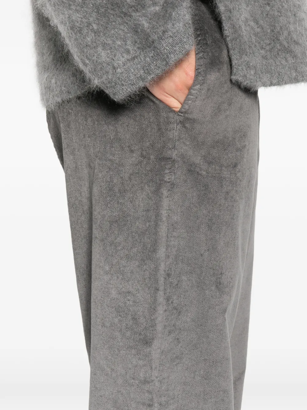 Transit Ribfluwelen broek Grijs