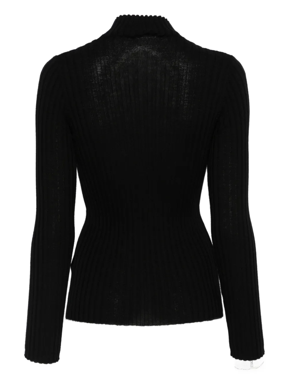 Transit Geribbelde top Zwart