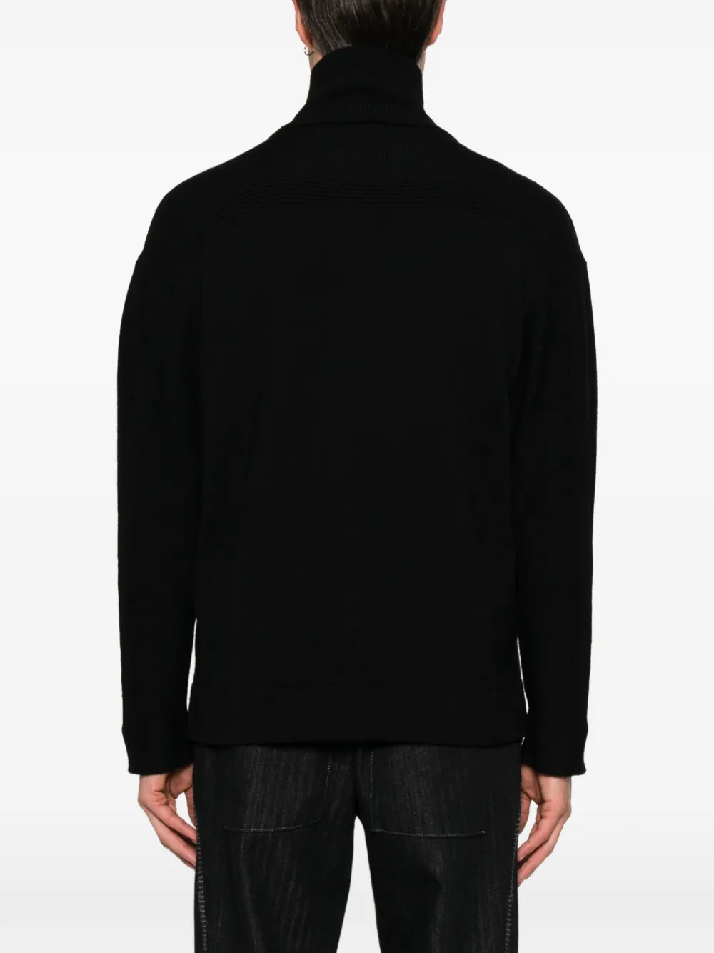 Transit Wollen vest met rits Zwart