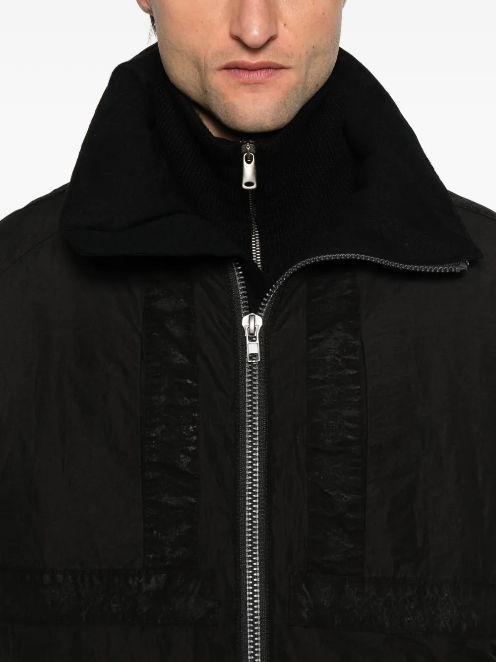 Transit Gewatteerd jack met rits Zwart