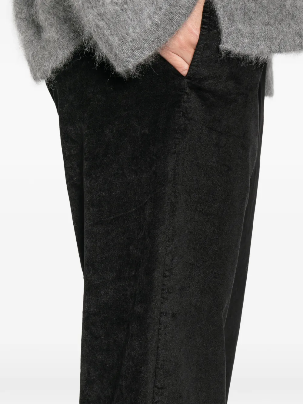 Transit Ribfluwelen broek Zwart