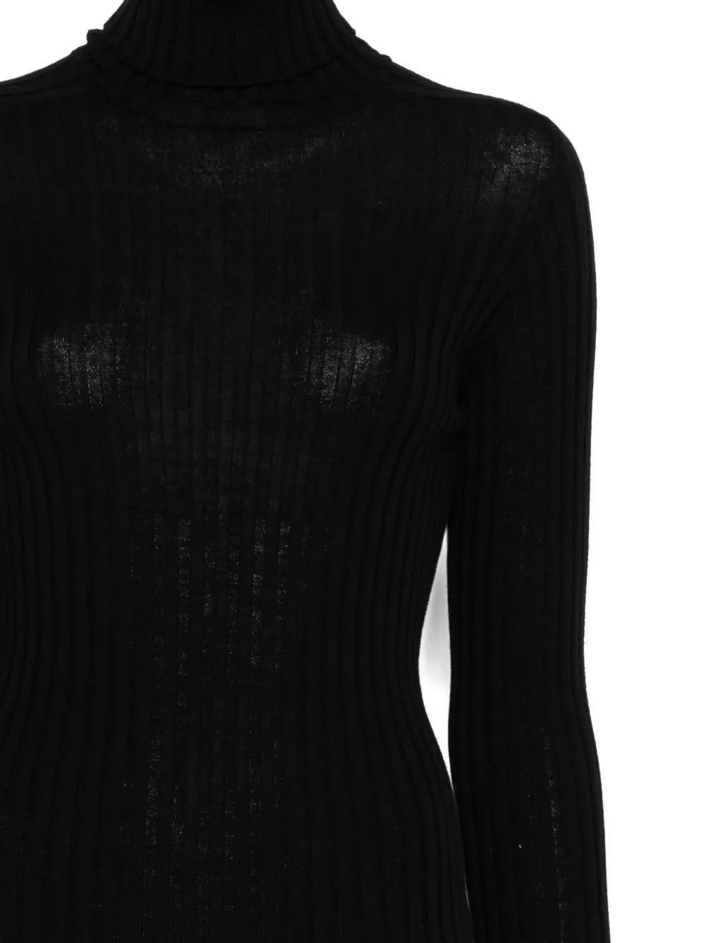 Transit Jersey top met col Zwart