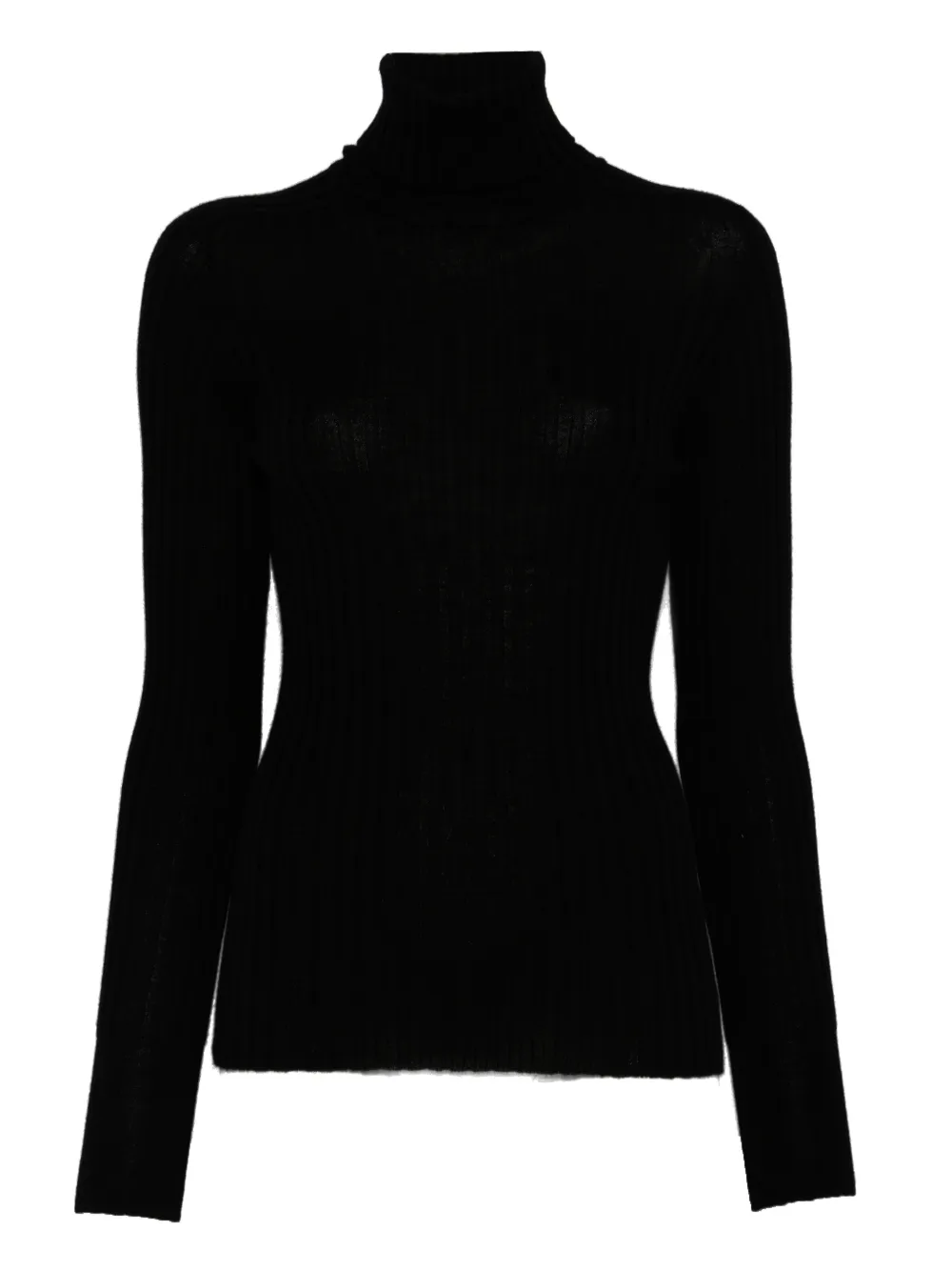 Transit Jersey top met col Zwart