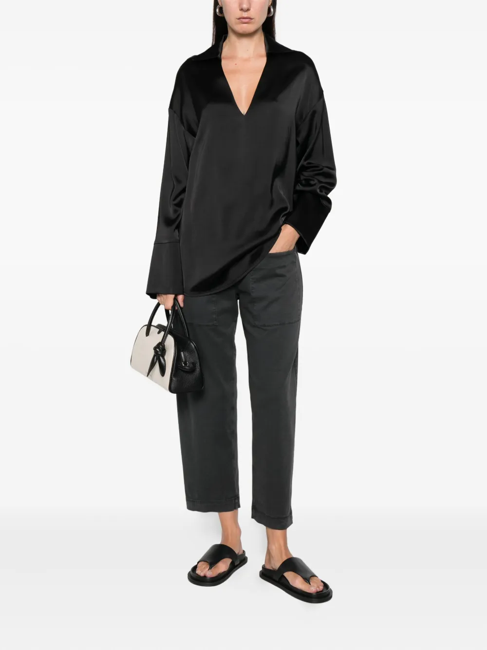 Transit Broek met elastische taille - Grijs