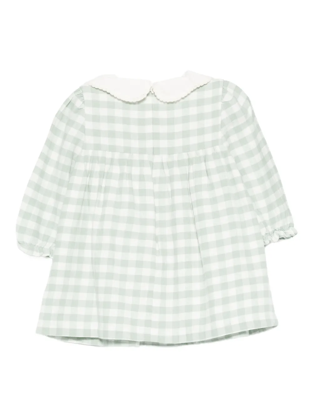 Tartine Et Chocolat Jurk met gingham-ruit en borduurwerk - Groen