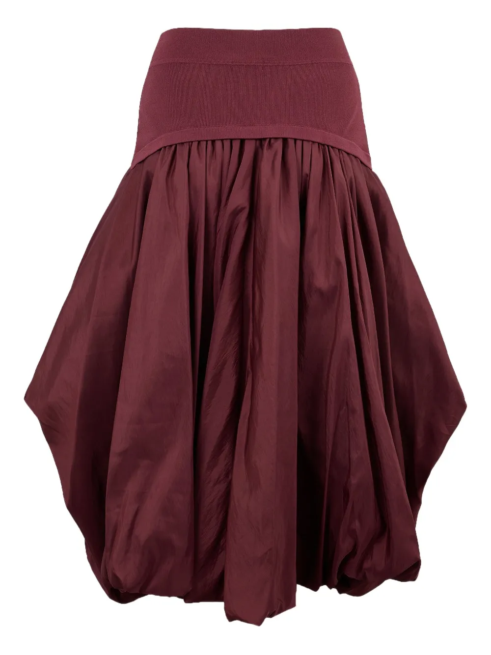 Simkhai Corinn taffeta midi-rok Rood