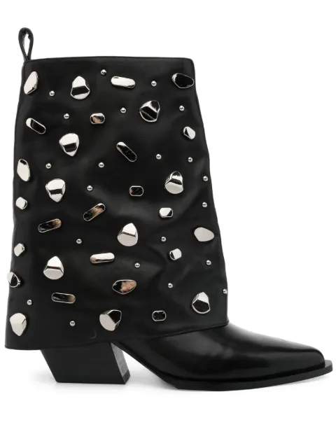 Marc Ellis 65mm stud-embellished boots