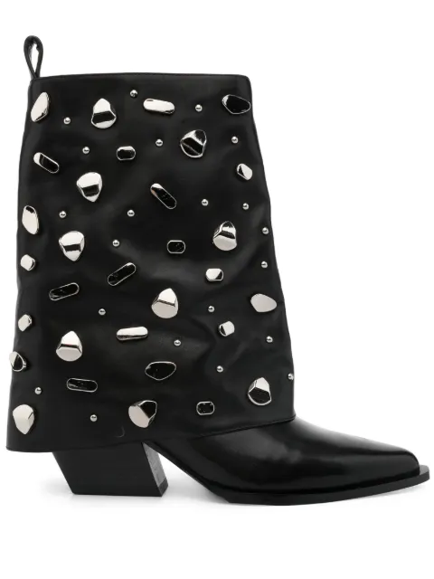 Marc Ellis 65mm stud-embellished boots