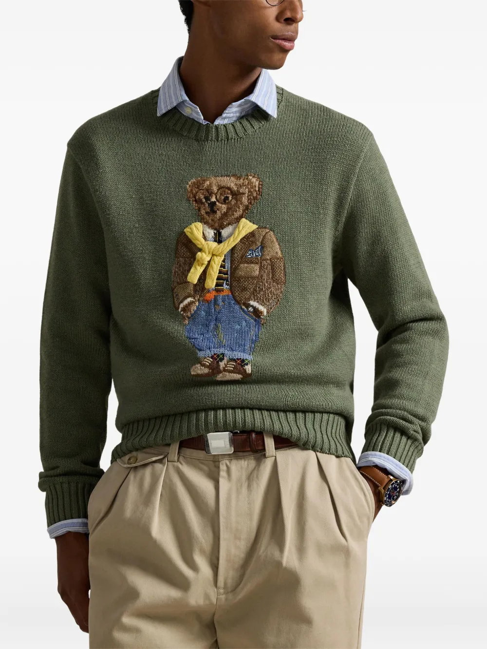 Polo Ralph Lauren Trui met geborduurde beer Groen
