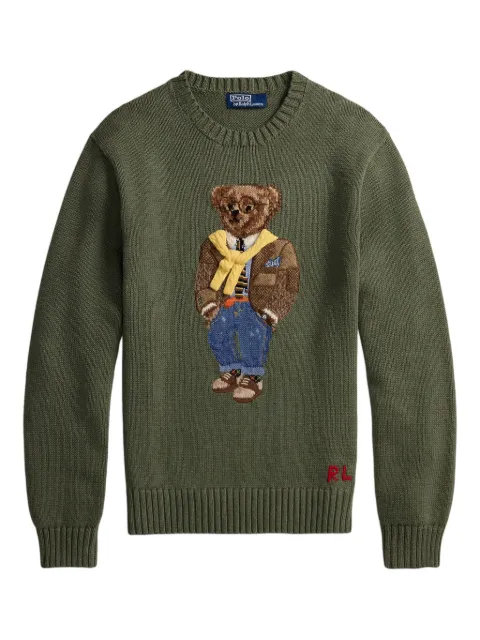 Polo Ralph Lauren intarsia embroidered bear sweater