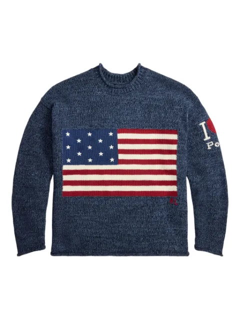 Polo Ralph Lauren flag intarsia crew-neck sweater
