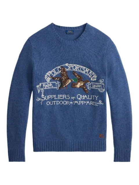 Polo Ralph Lauren pull Sportsman à broderies en intarsia