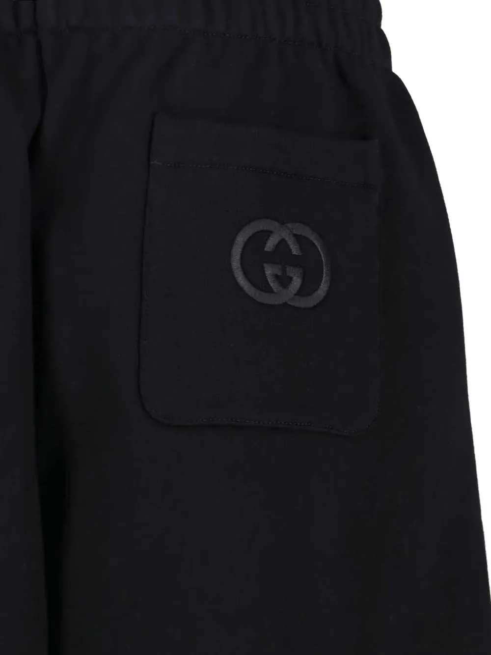 Gucci Gg Drawstring Trousers In Black