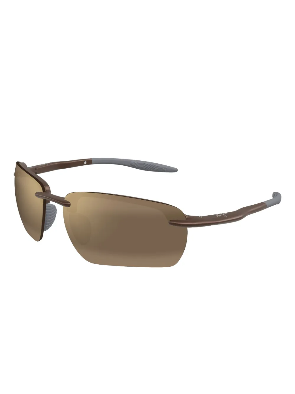 Maui Jim Rimless Sunglasses In Brown