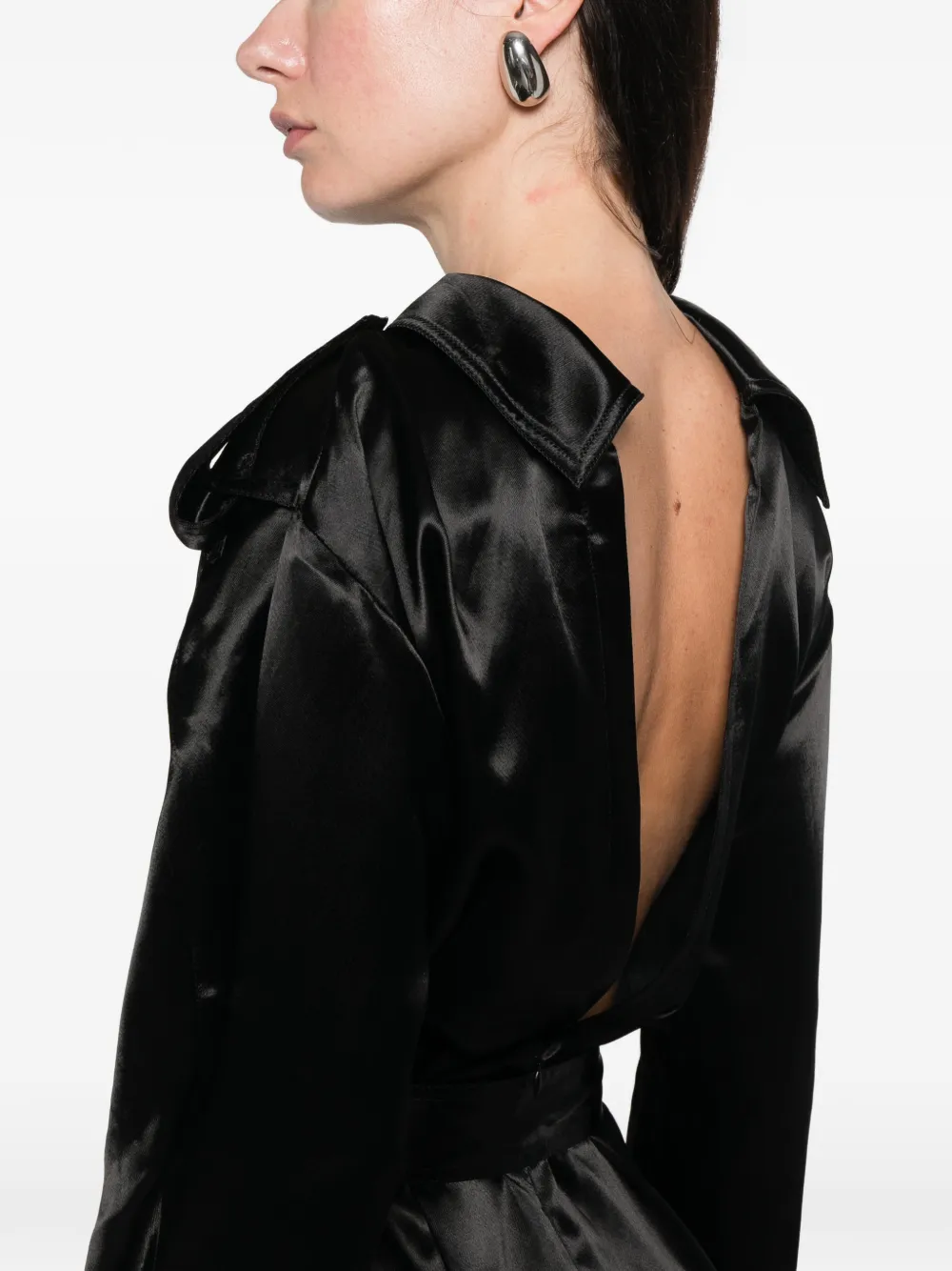 ZOMER BELTED BUTTON MIDI DRESS