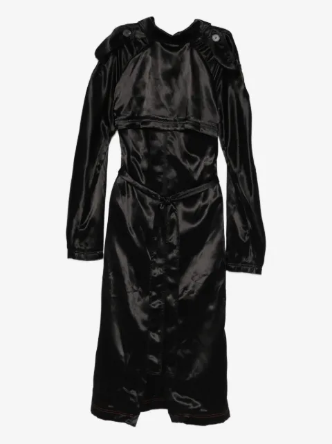 Zomer belted button midi dress
