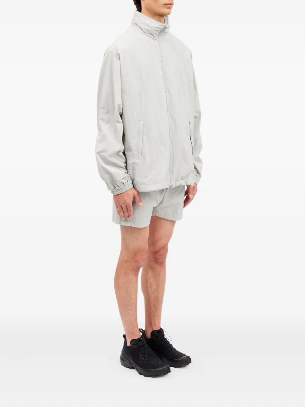 MM6 Maison Margiela zip-up Windbreaker | Grey | FARFETCH