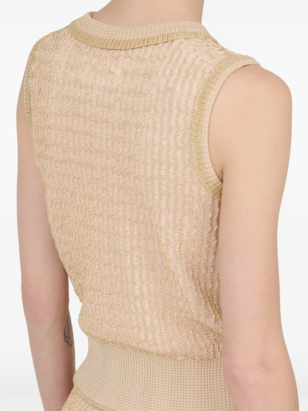 Maison Margiela Spencer met polokraag Beige