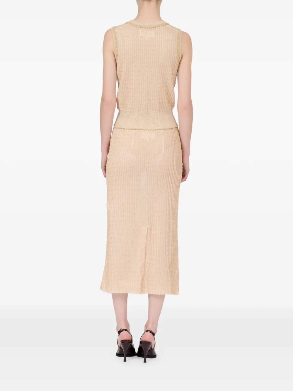 Maison Margiela Spencer met polokraag Beige