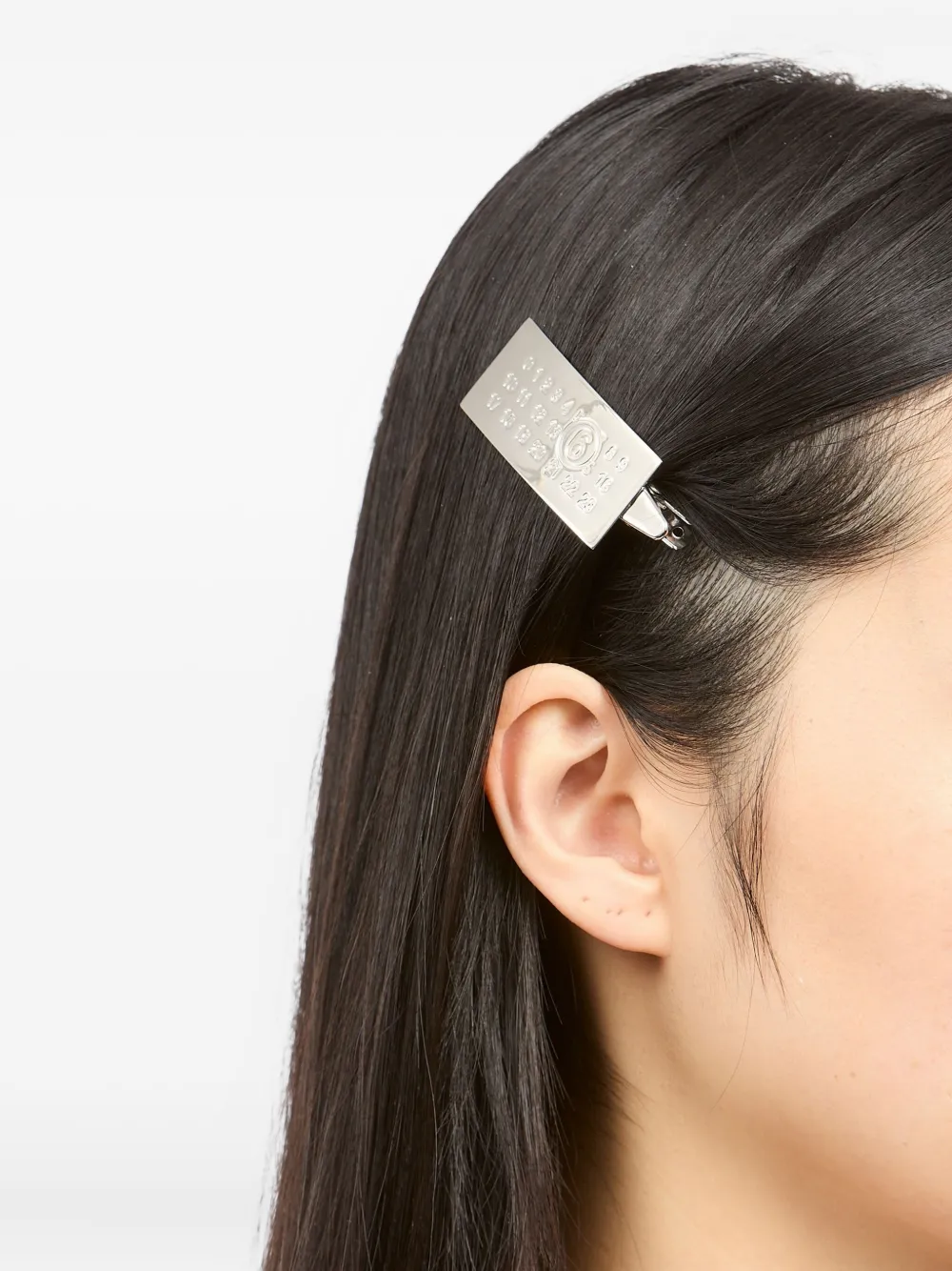 MM6 Maison Margiela Numeric haarclip Zilver