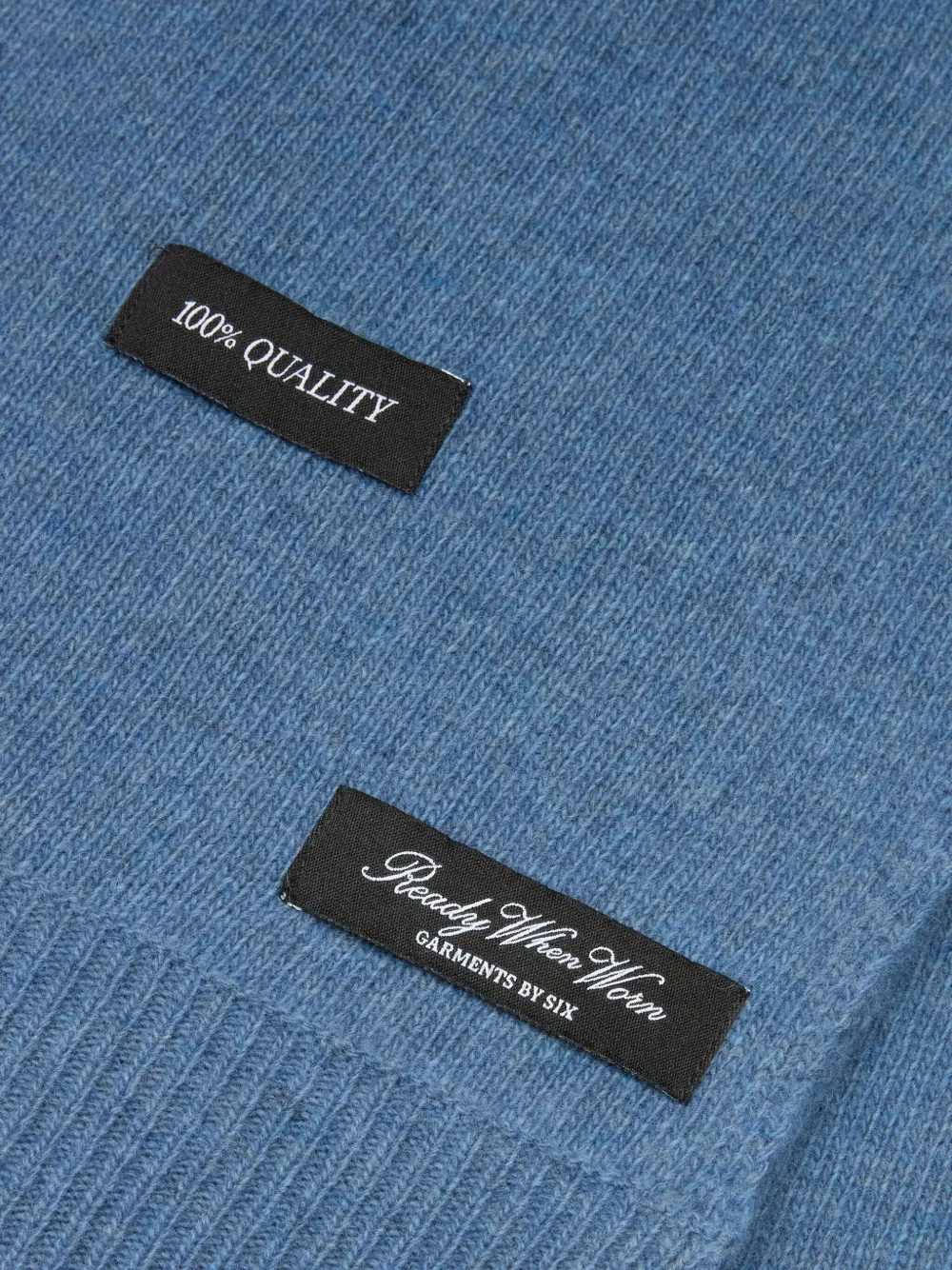 Mm6 Maison Margiela Logo-patch Scarf In Blue