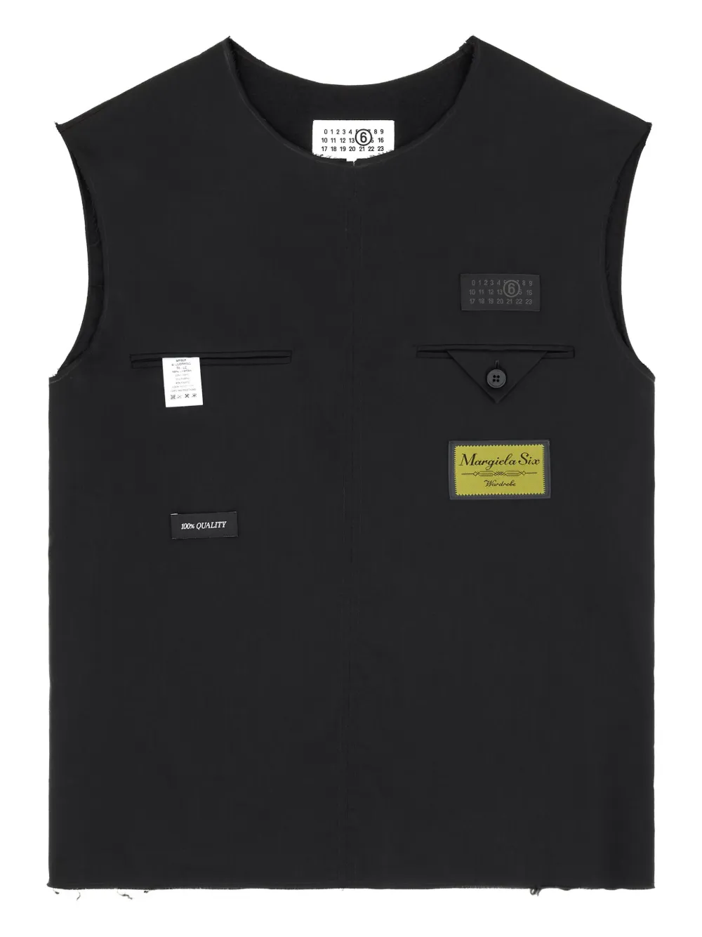 MM6 Maison Margiela Patch Pocket Tank Top - Nero