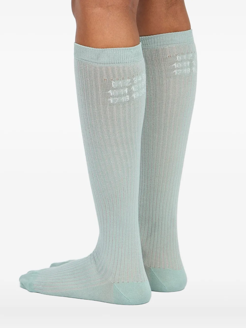 MM6 Maison Margiela Numeric logo ribbed socks | Men | Image 2