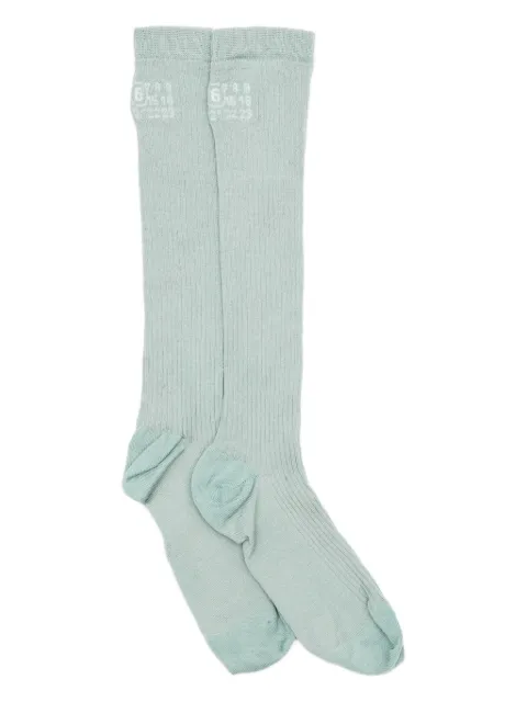 MM6 Maison Margiela Numeric logo ribbed socks