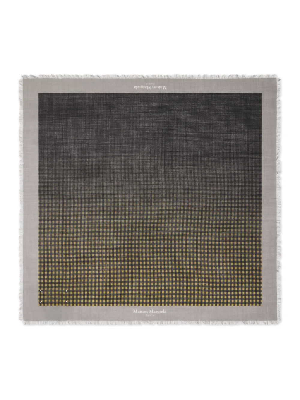 Maison Margiela Frayed-edge Checked Scarf In Multi