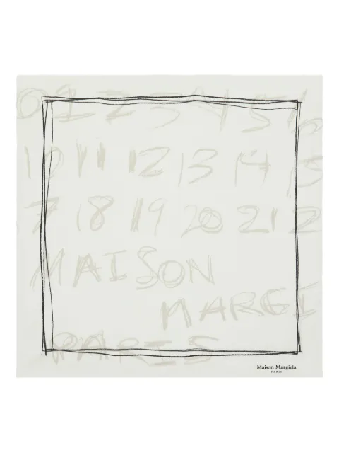 Maison Margiela numbers-print neckerchief