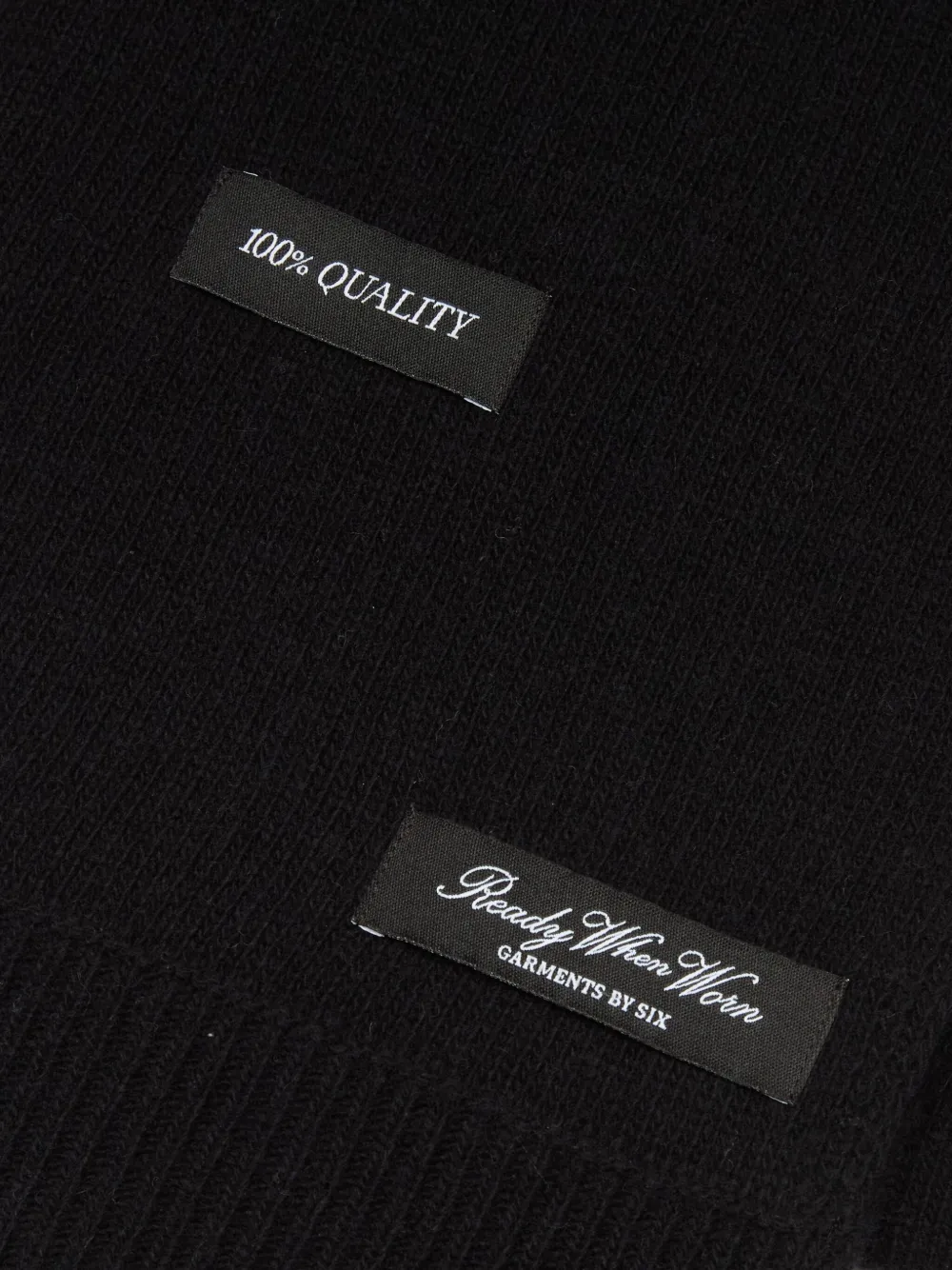 Mm6 Maison Margiela Logo-patch Wool Scarf In Black