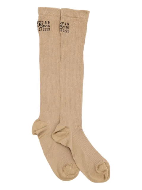 MM6 Maison Margiela Numeric logo ribbed socks