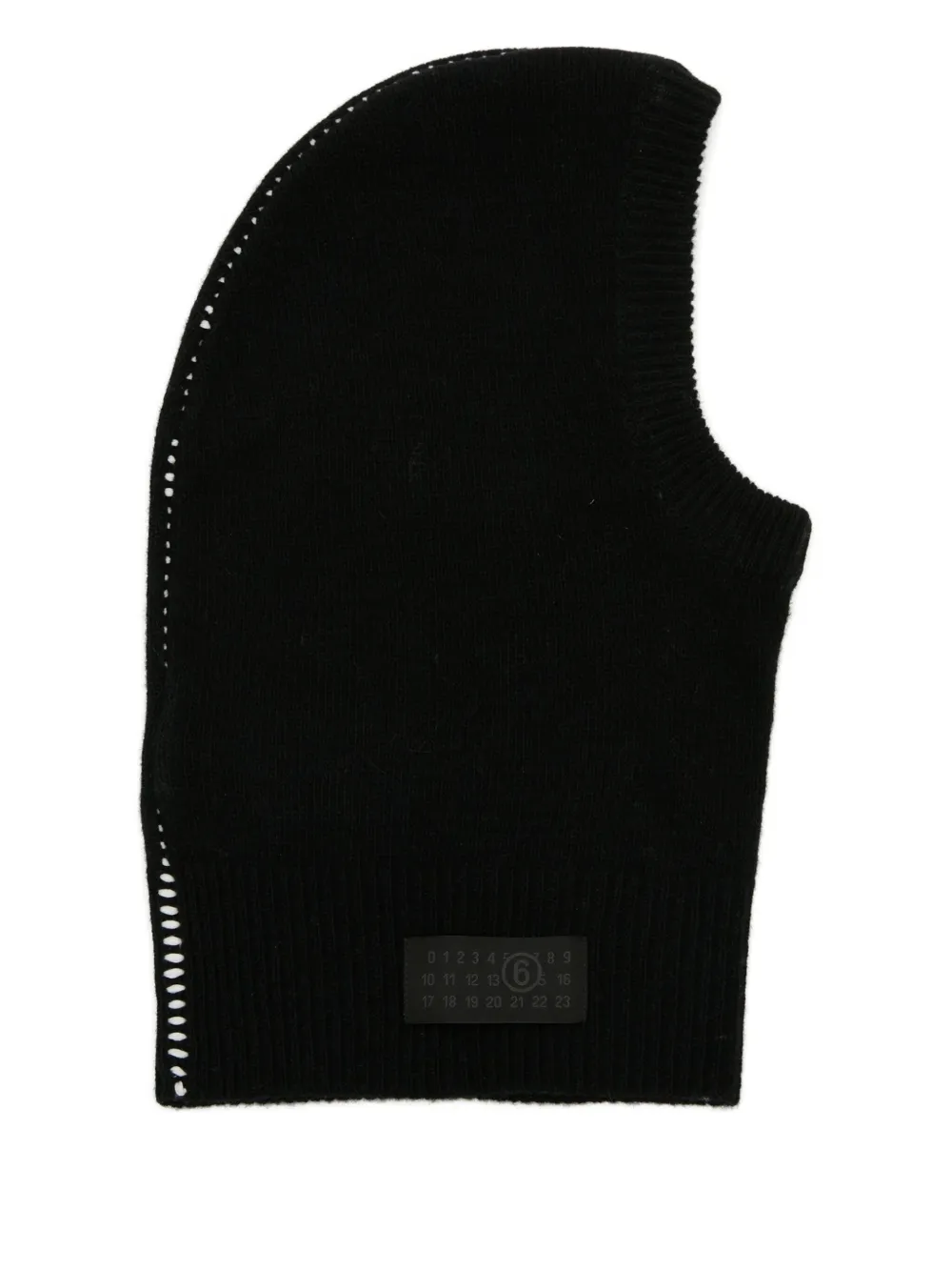 Mm6 Maison Margiela Logo-patch Balaclava In Black