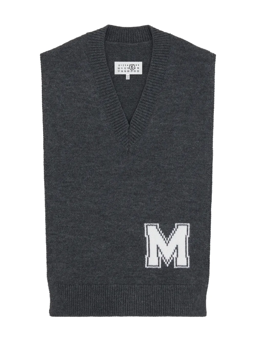 MM6 Maison Margiela Sciarpa con iniziali - Grigio