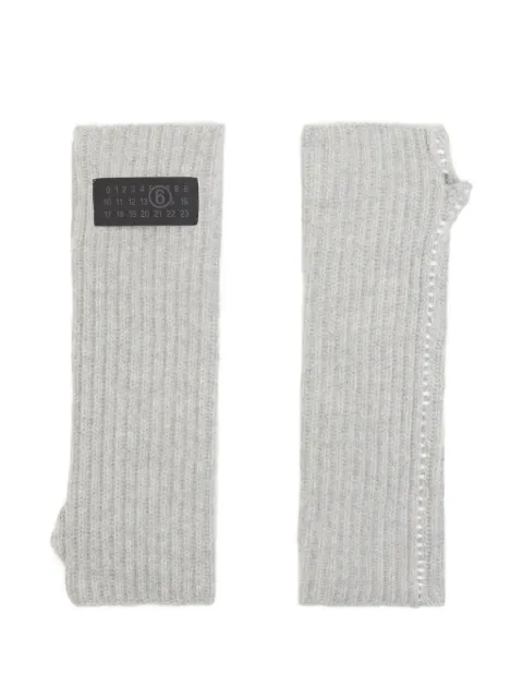 MM6 Maison Margiela logo-patch gloves