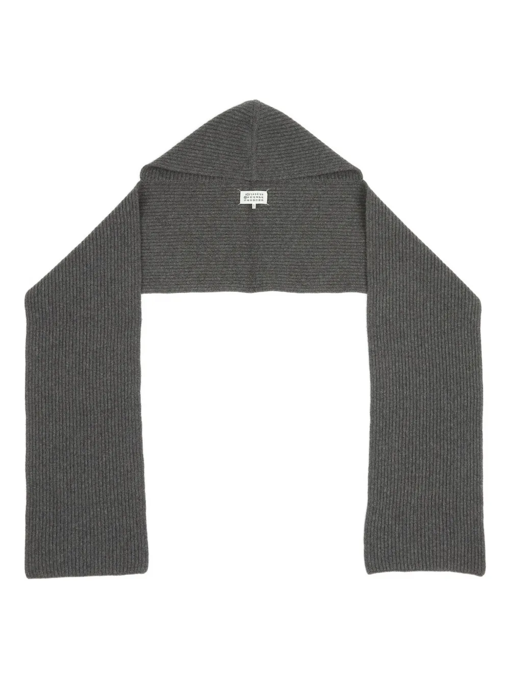 Maison Margiela ribbed hooded scarf - Grigio