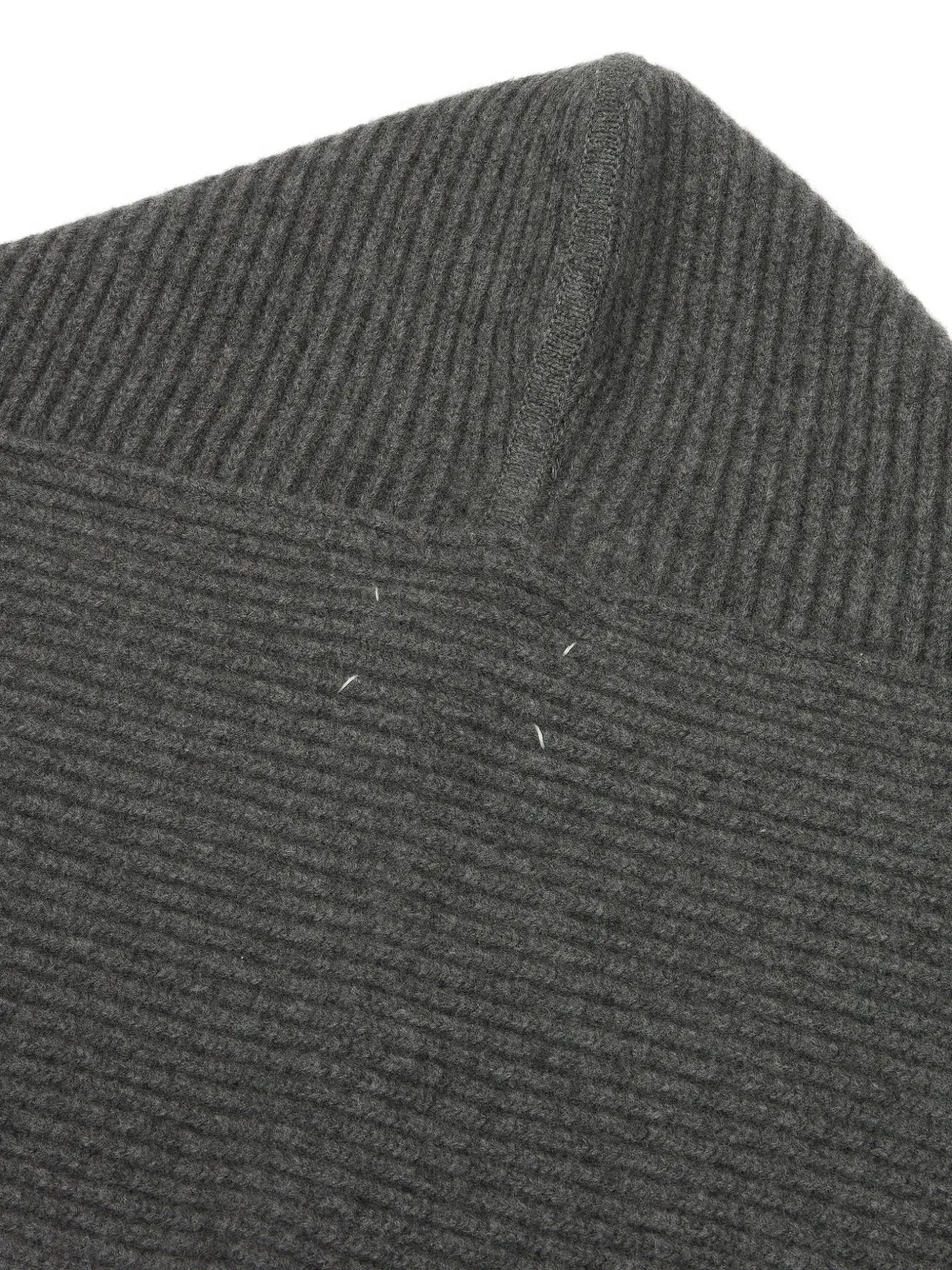 Maison Margiela Geribbelde sjaal met capuchon Grijs