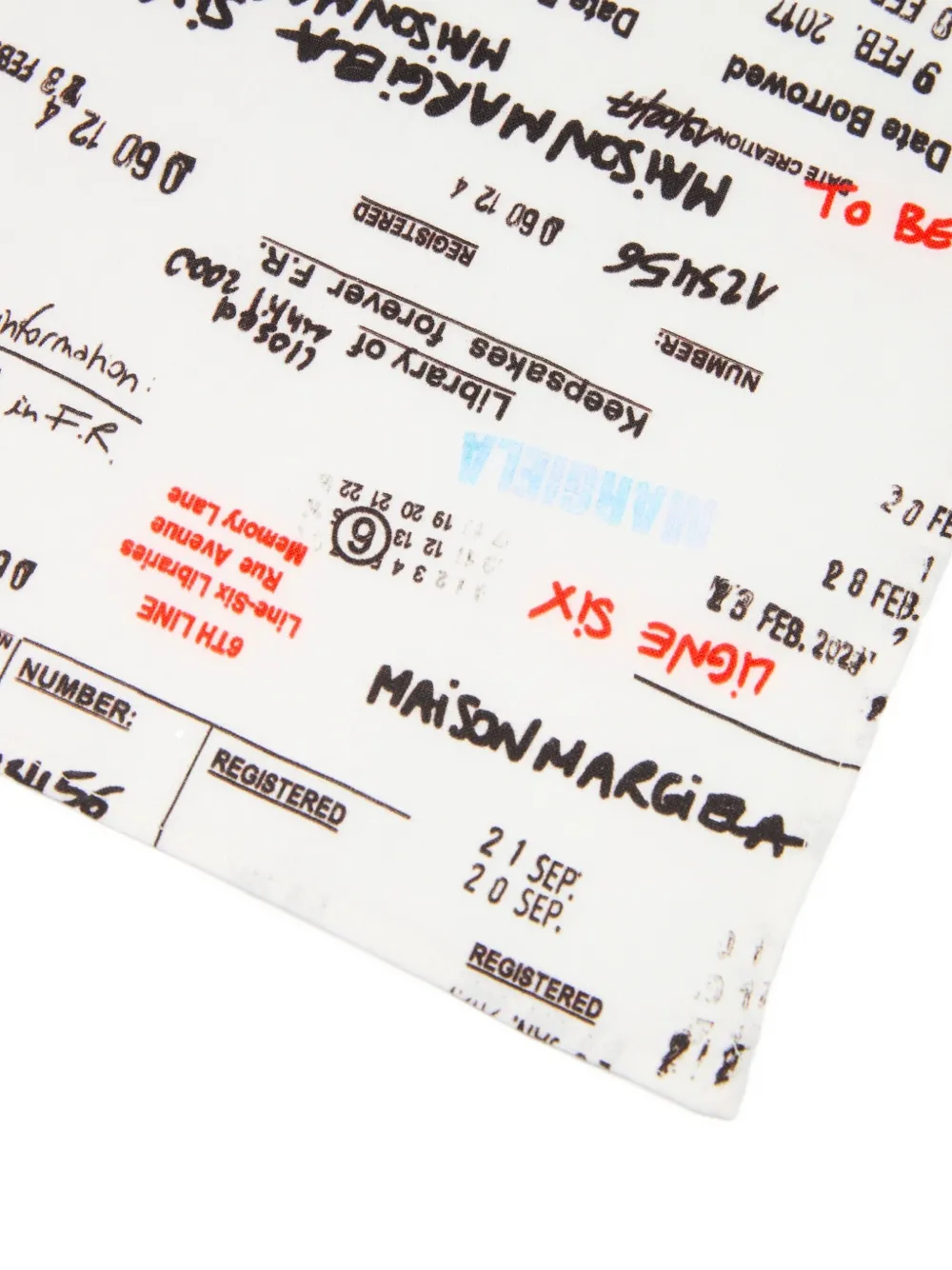 MM6 Maison Margiela Sjaal met logoprint - Wit