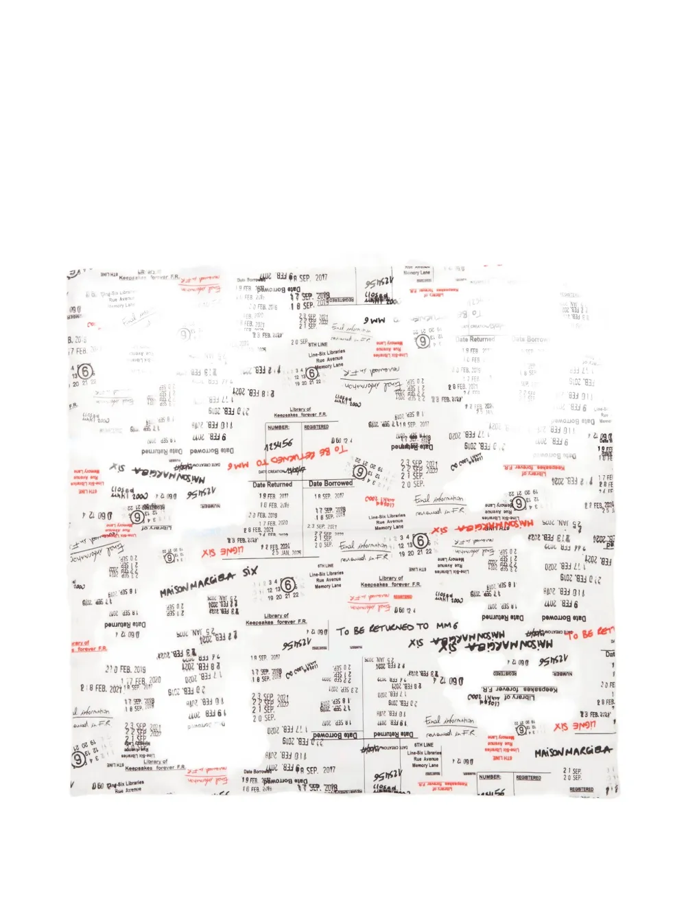 MM6 Maison Margiela Foulard con stampa logo - Bianco