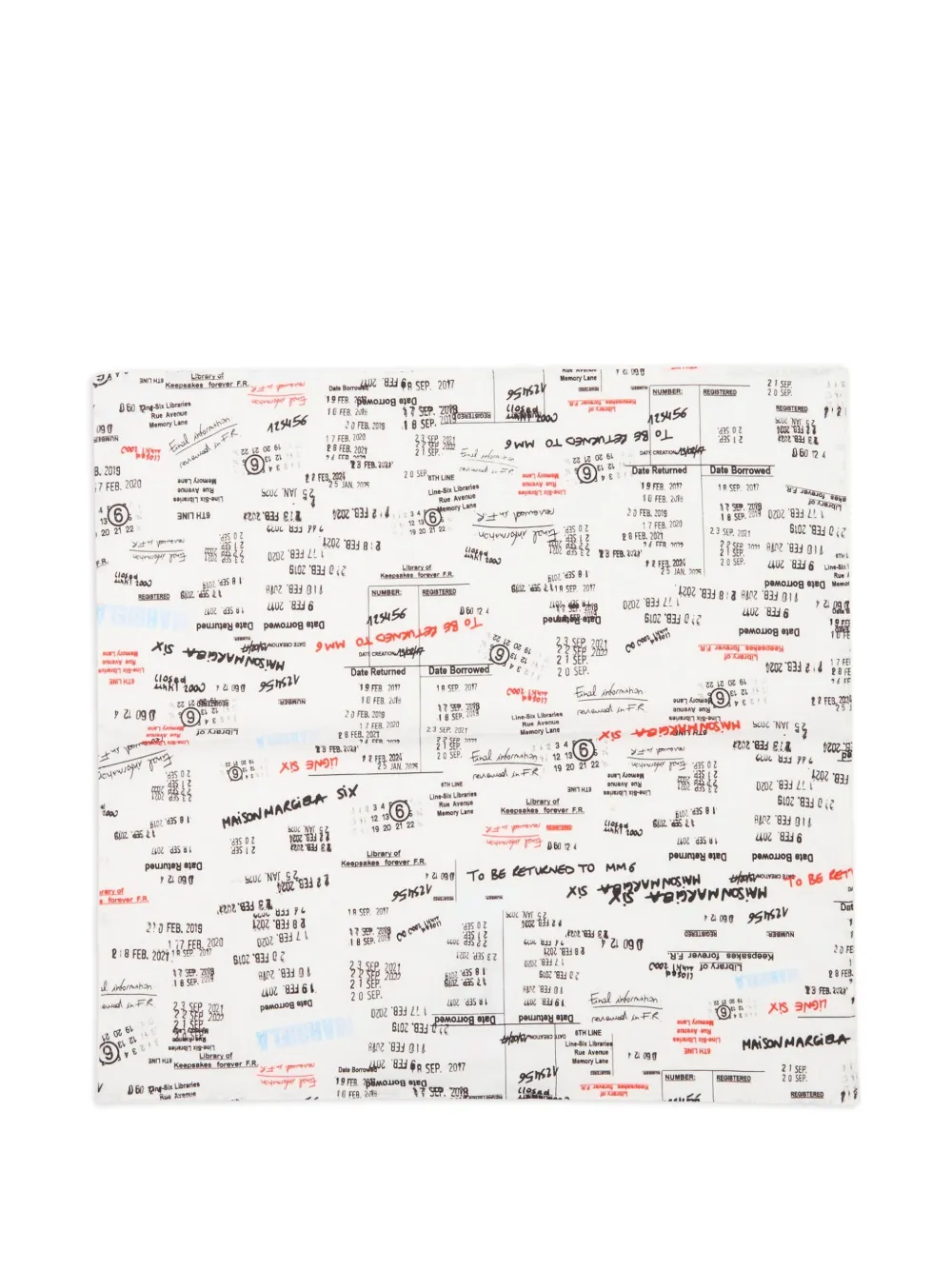 MM6 Maison Margiela Schal mit Logo-Print - Weiß