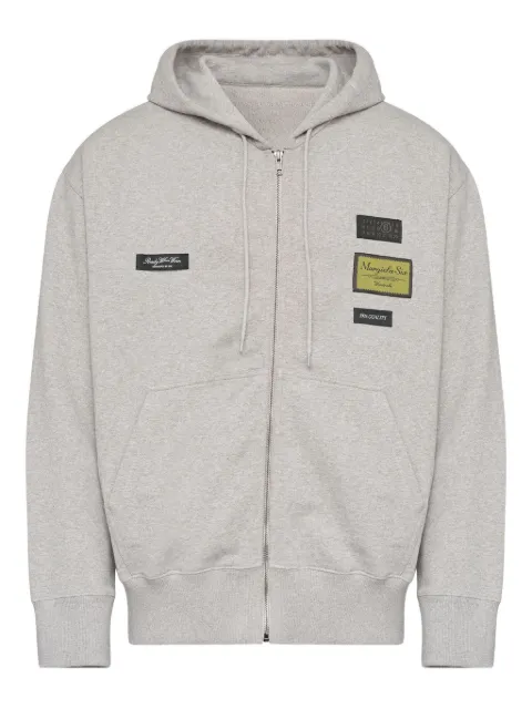 MM6 Maison Margiela hoodie con cierre y aplique del logo