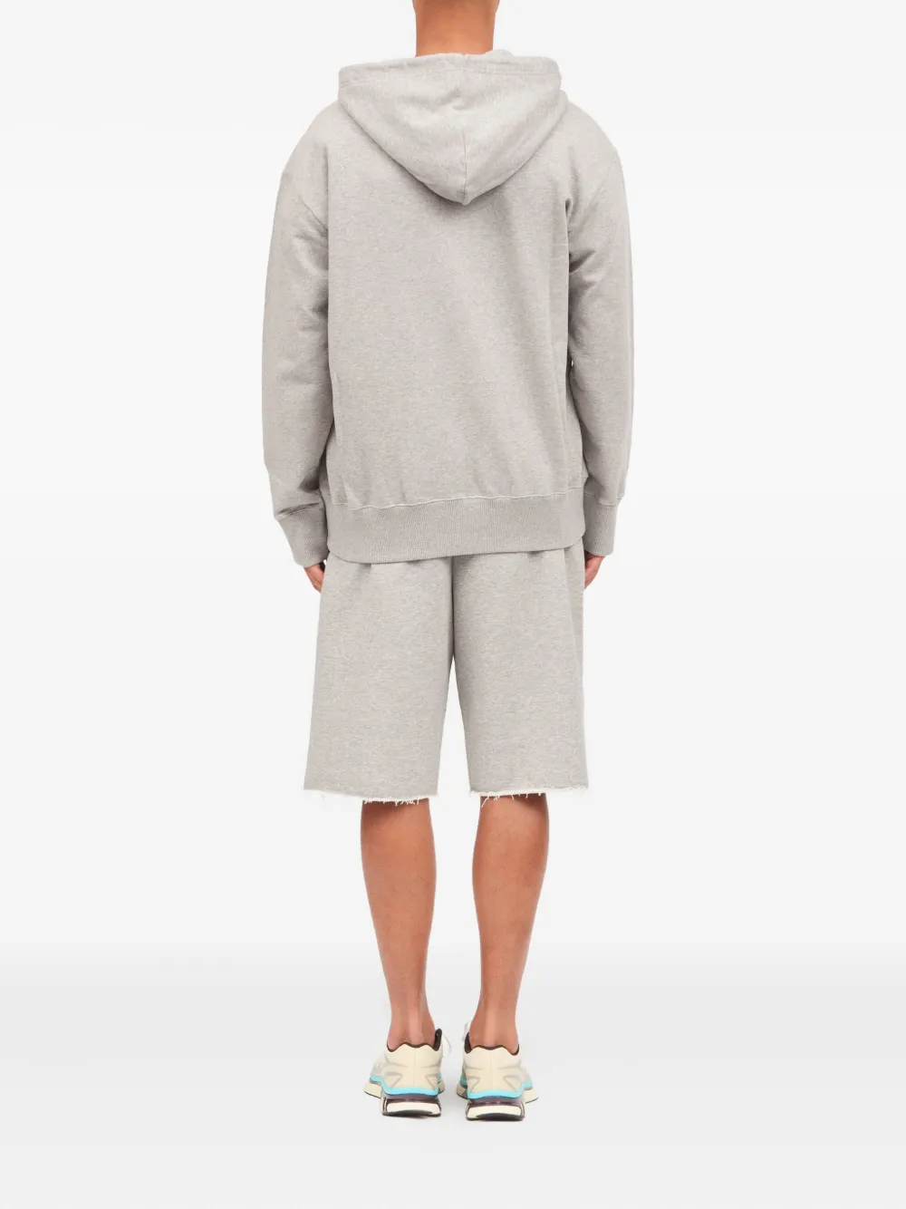 MM6 Maison Margiela Hoodie met rits en logo-applicatie Grijs