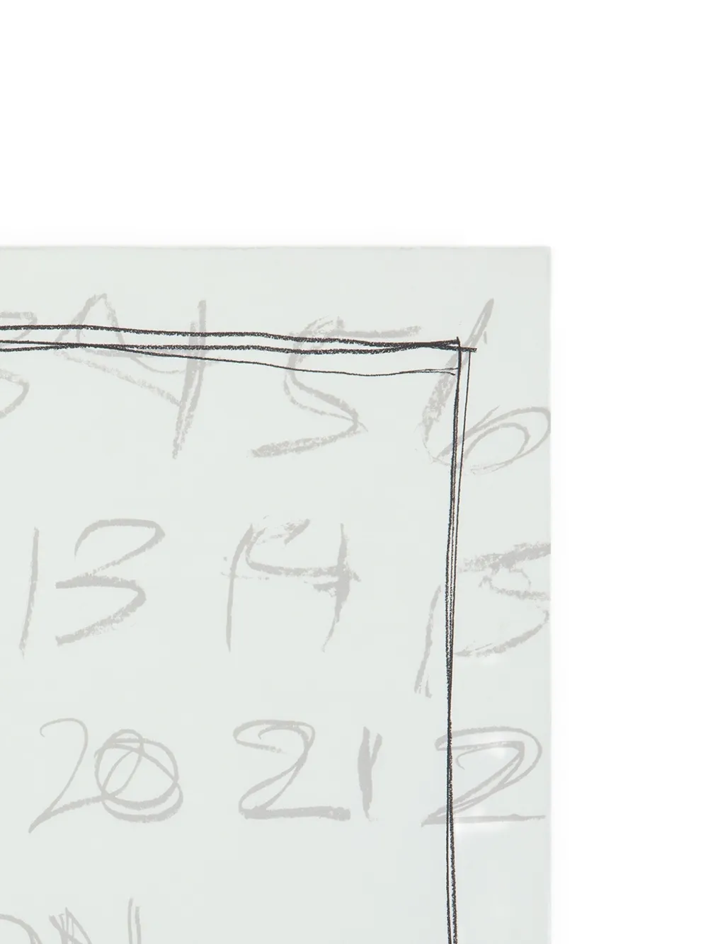 Maison Margiela Number Print Silk Scarf In White