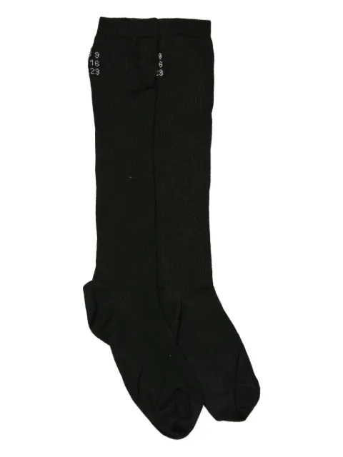 MM6 Maison Margiela Numeric logo ribbed socks