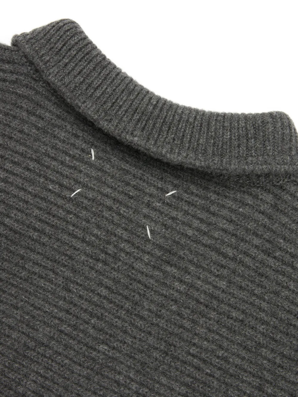 Maison Margiela Geribbelde sjaal met kraag Grijs